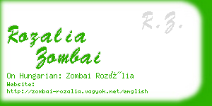 rozalia zombai business card